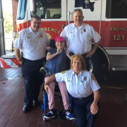 firefighters posing for photo 