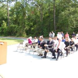 Chief Osterman speaking at the opening of new fire station
