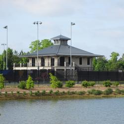 Water with Tennis center in background