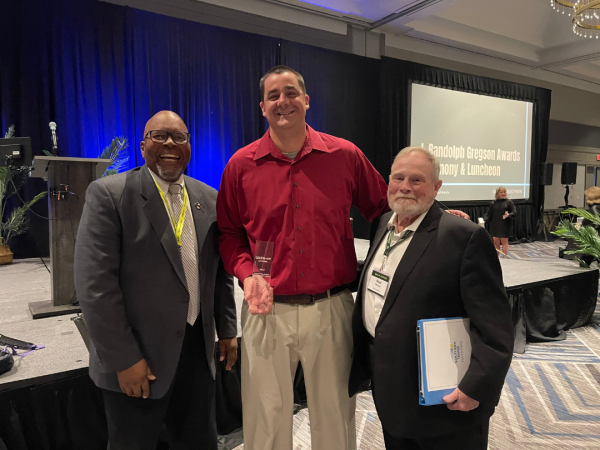 Pictured, from left, are Ernie James, Tim Wilson and Paul Pittman after the City of Florence was honored with the 2023 Outstandi