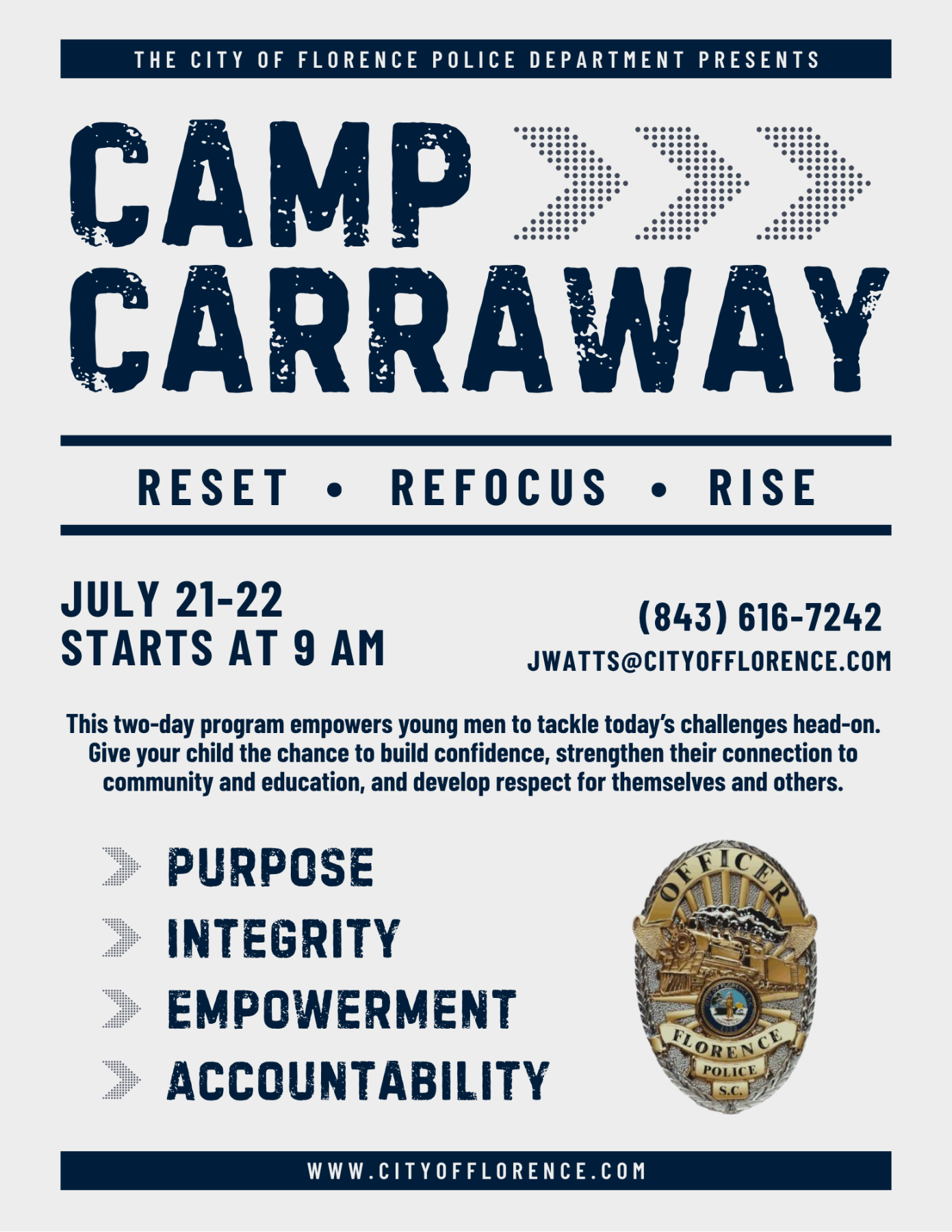 Camp Carraway 2025 Flyer