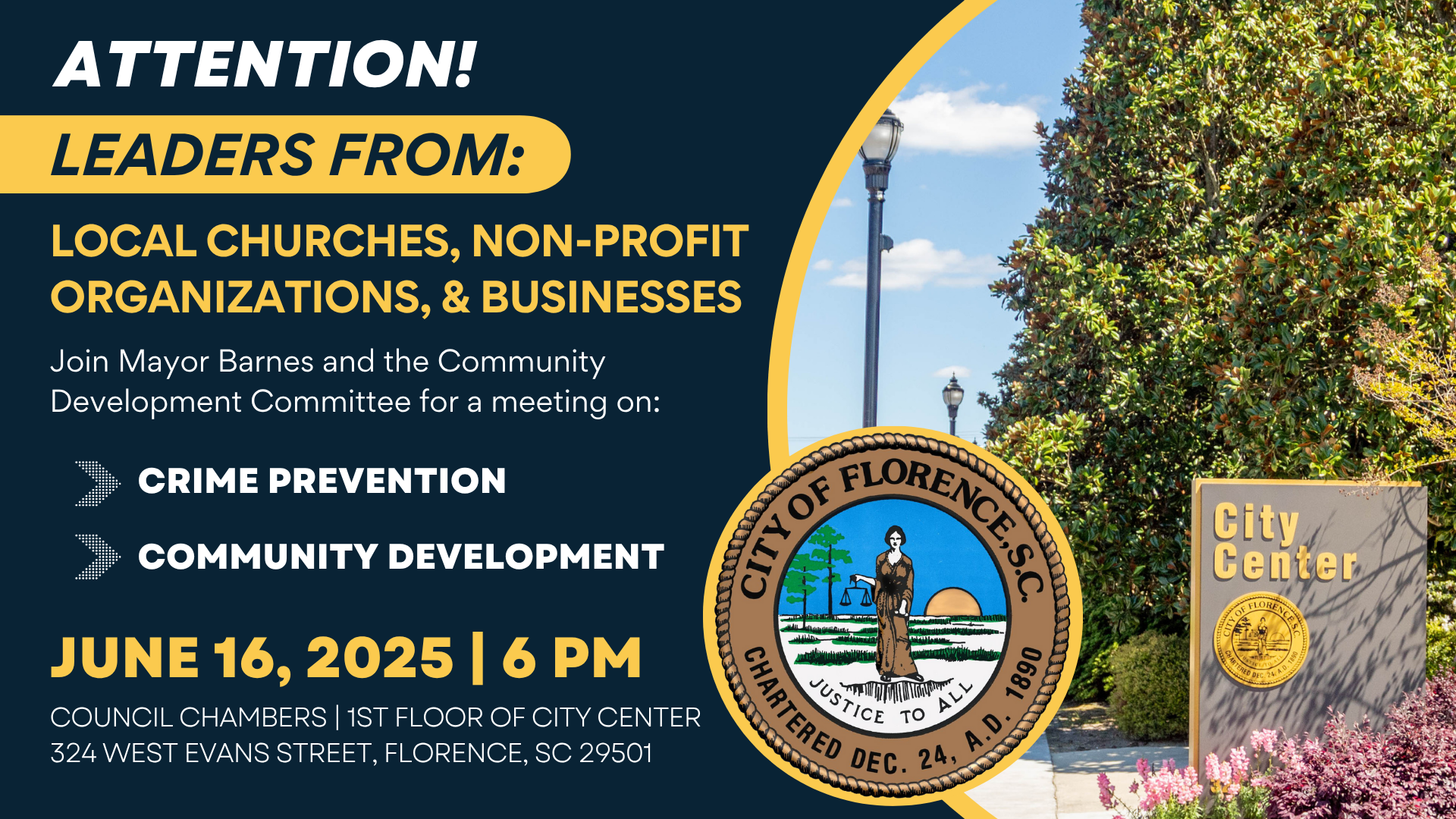 june 16, 2025 community meeting graphic