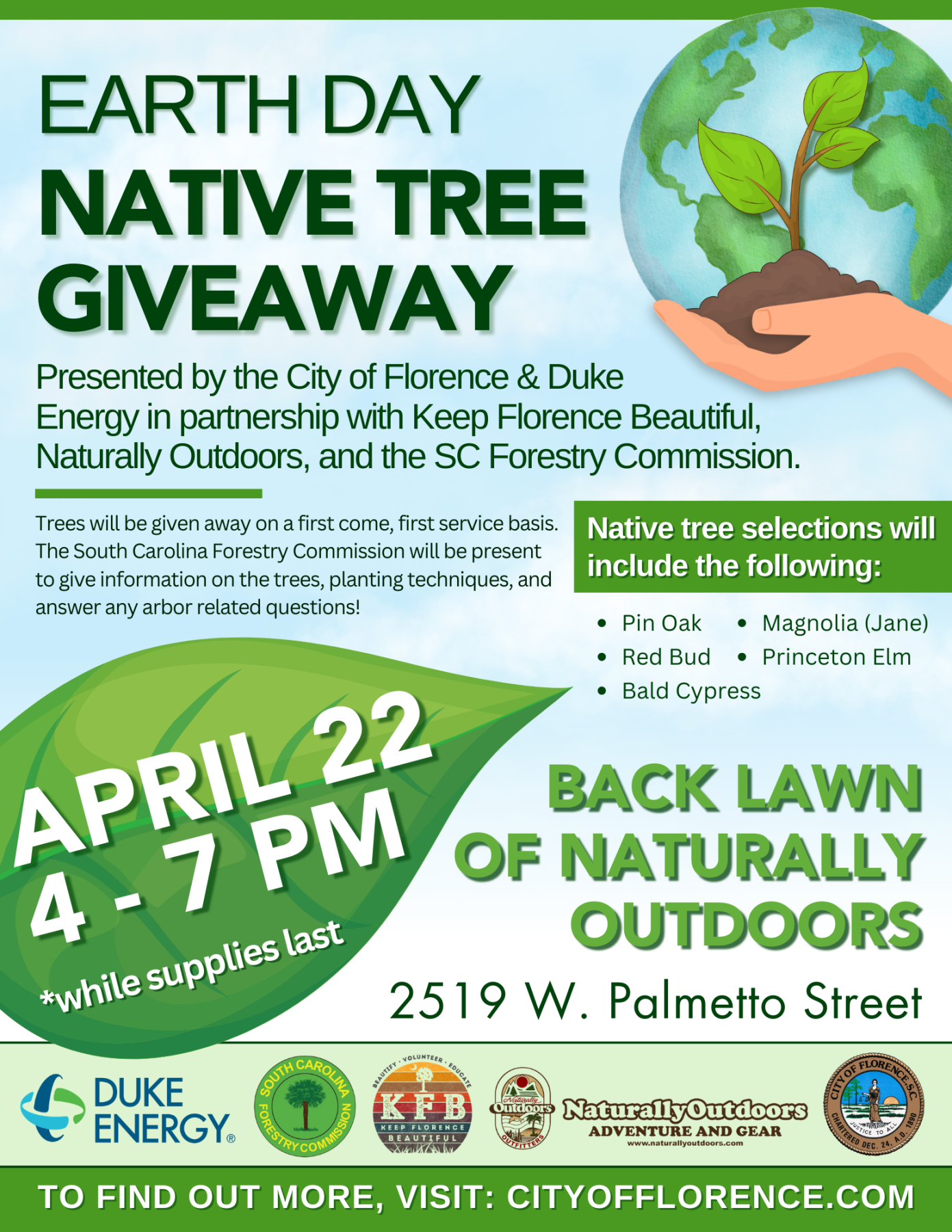 Earth Day Native Tree Giveaway Flyer