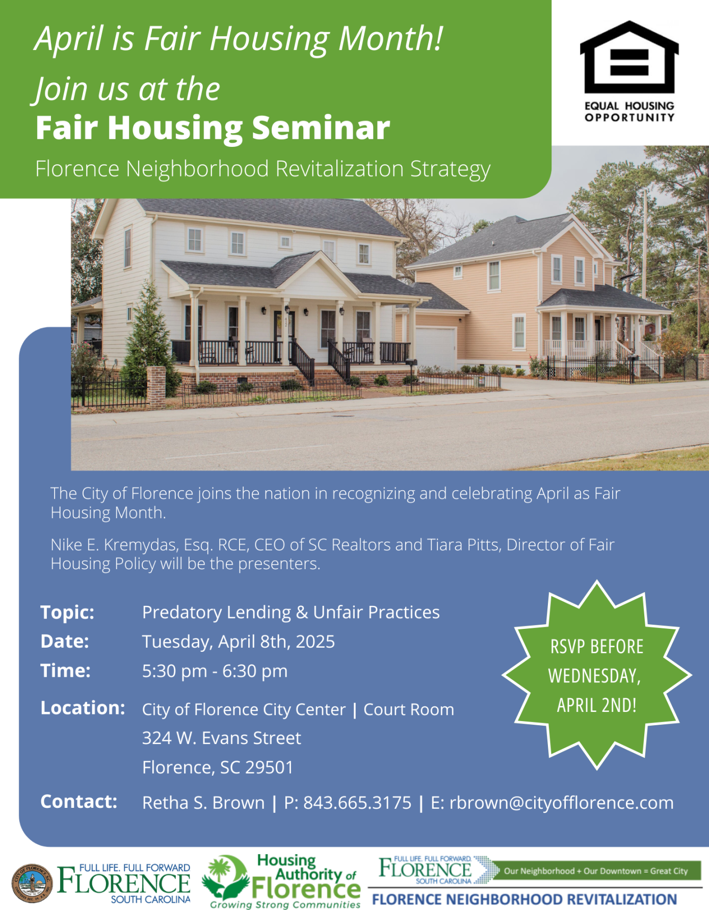 Fair Housing Month Seminar Flyer