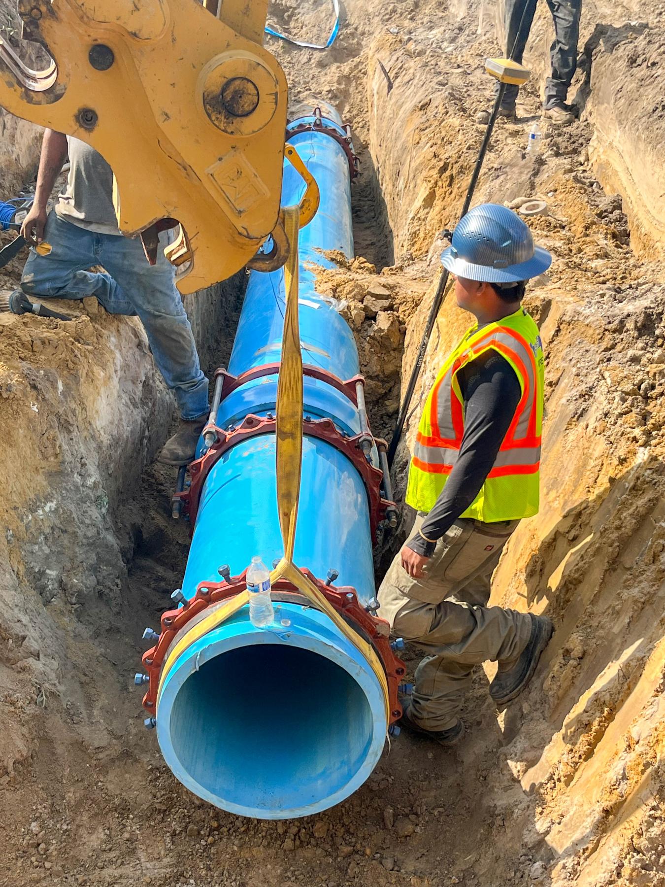 New 24-Inch Water Line Installation at Technology Park to Serve the Upcoming AESC Training Facility