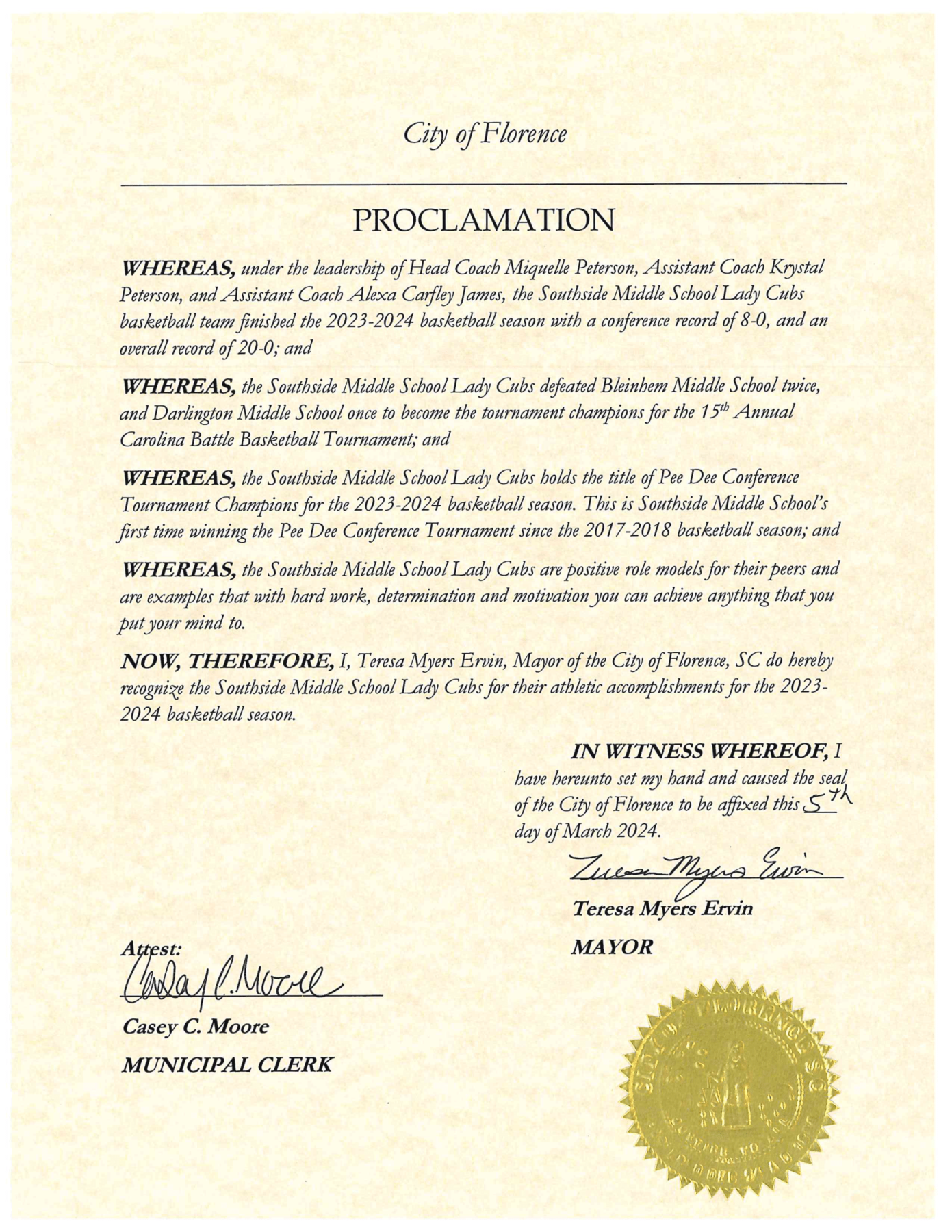 Proclamation
