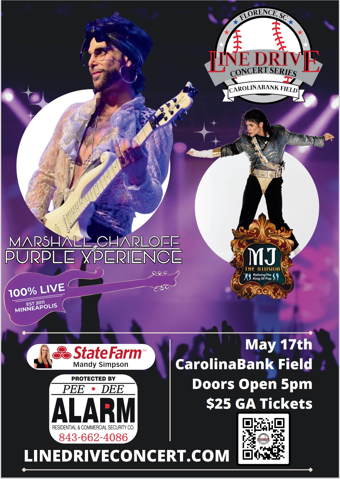 line drive concert - may 17th poster